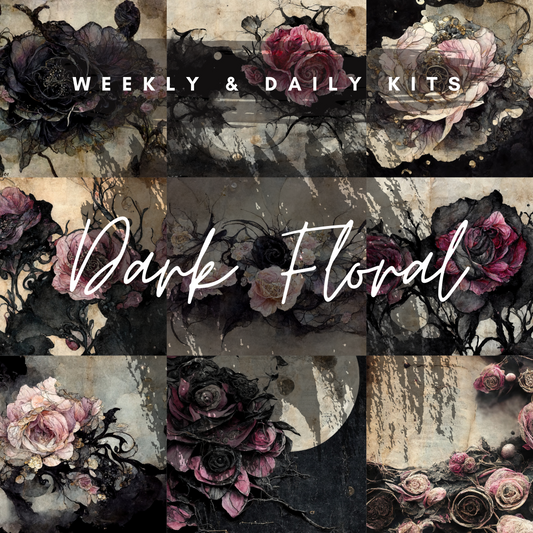 Daily & Weekly Kit / Dark Floral