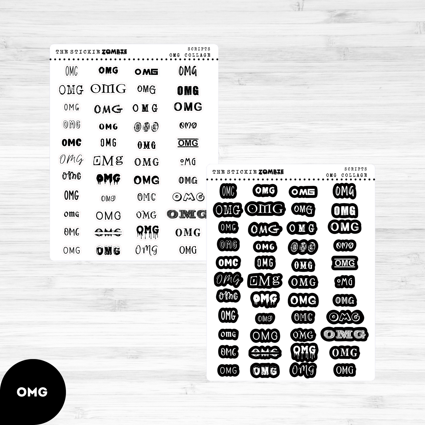 Script Words / Collage / OMG