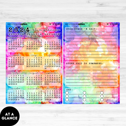 Year At A Glance / Rainbow Ink