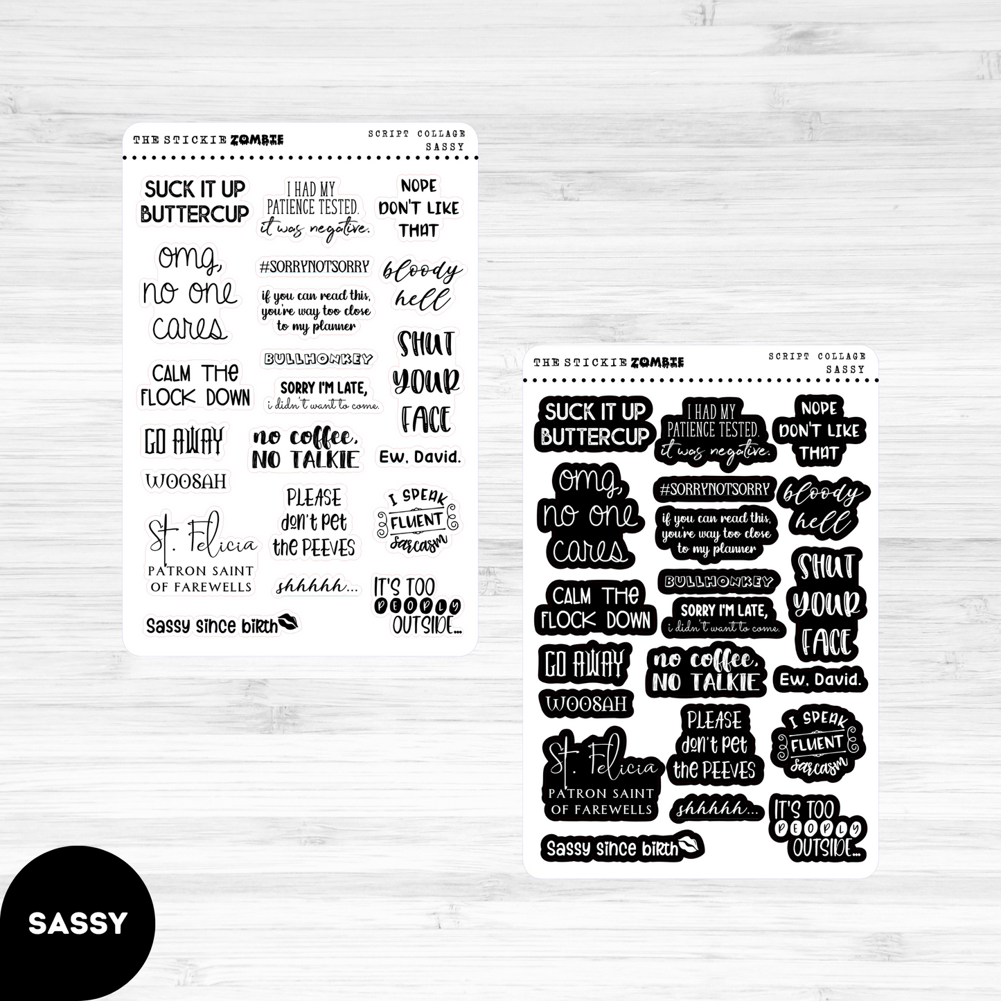 Script Words / Collage / Sassy 1