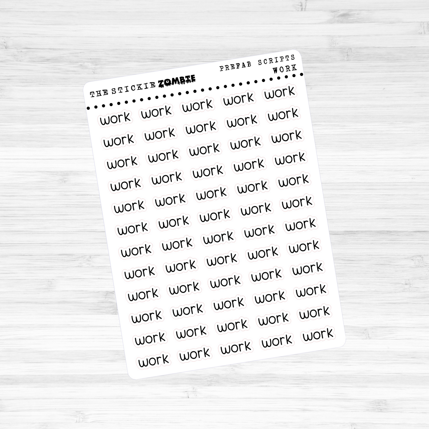 Script Words / Work