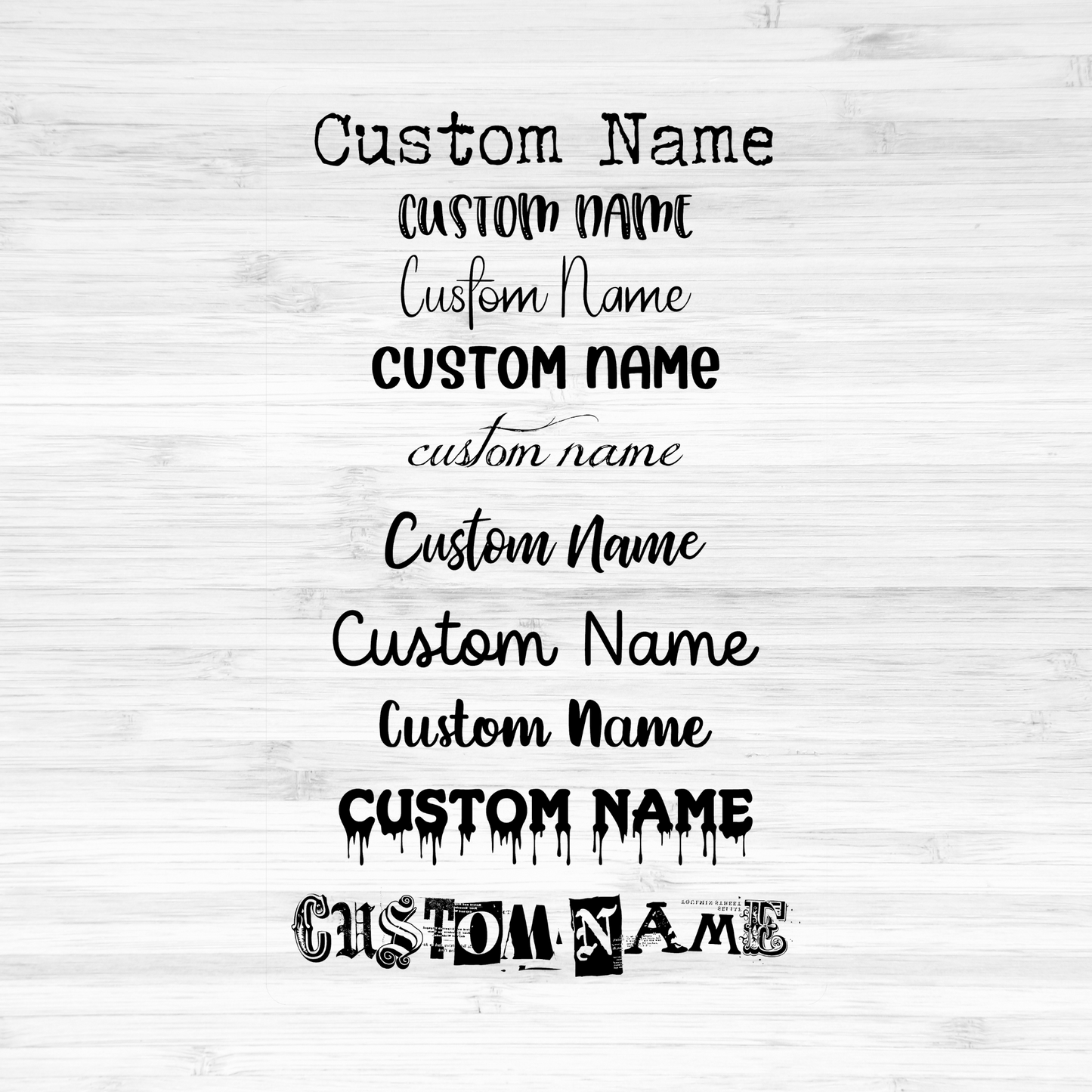*Script Words / Custom Name