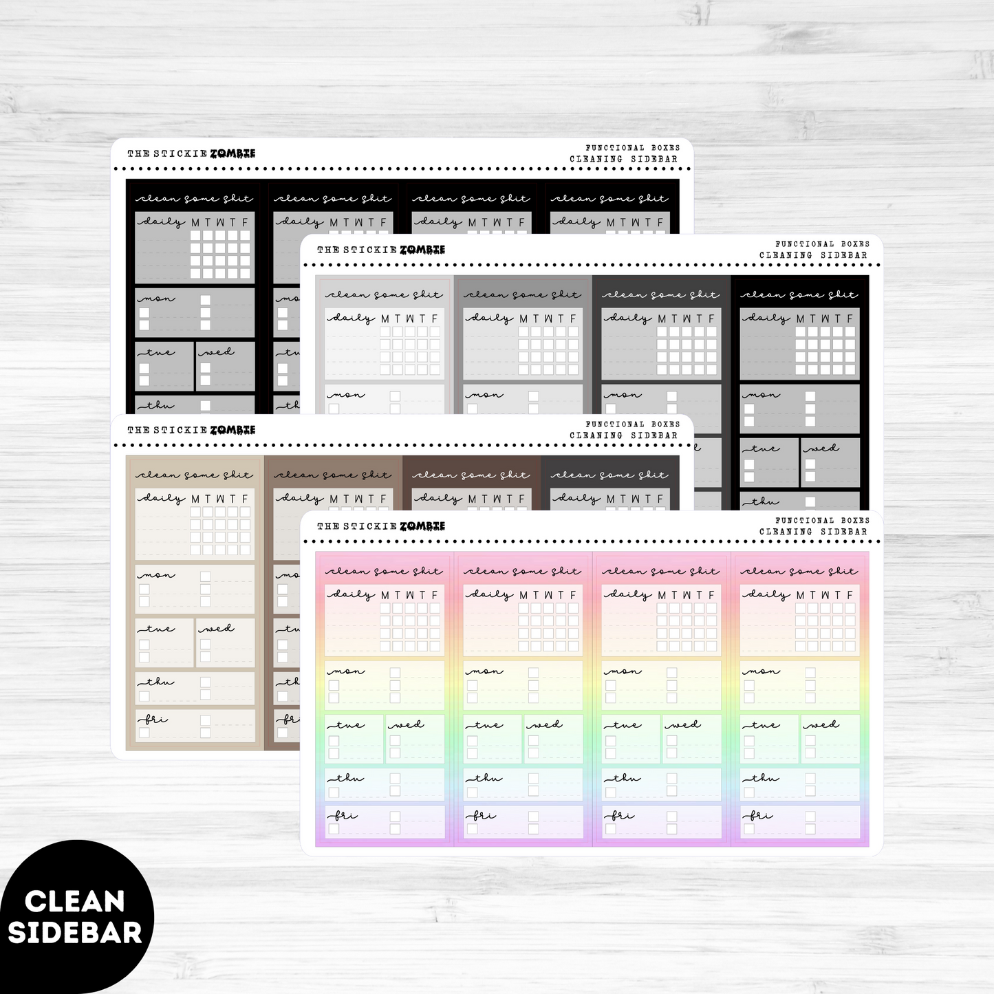 Checklist / Cleaning Sidebar