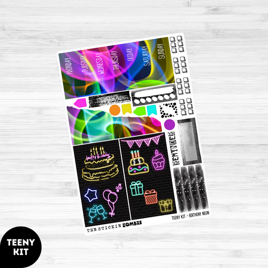 Teeny Vertical Kit / Birthday Neon