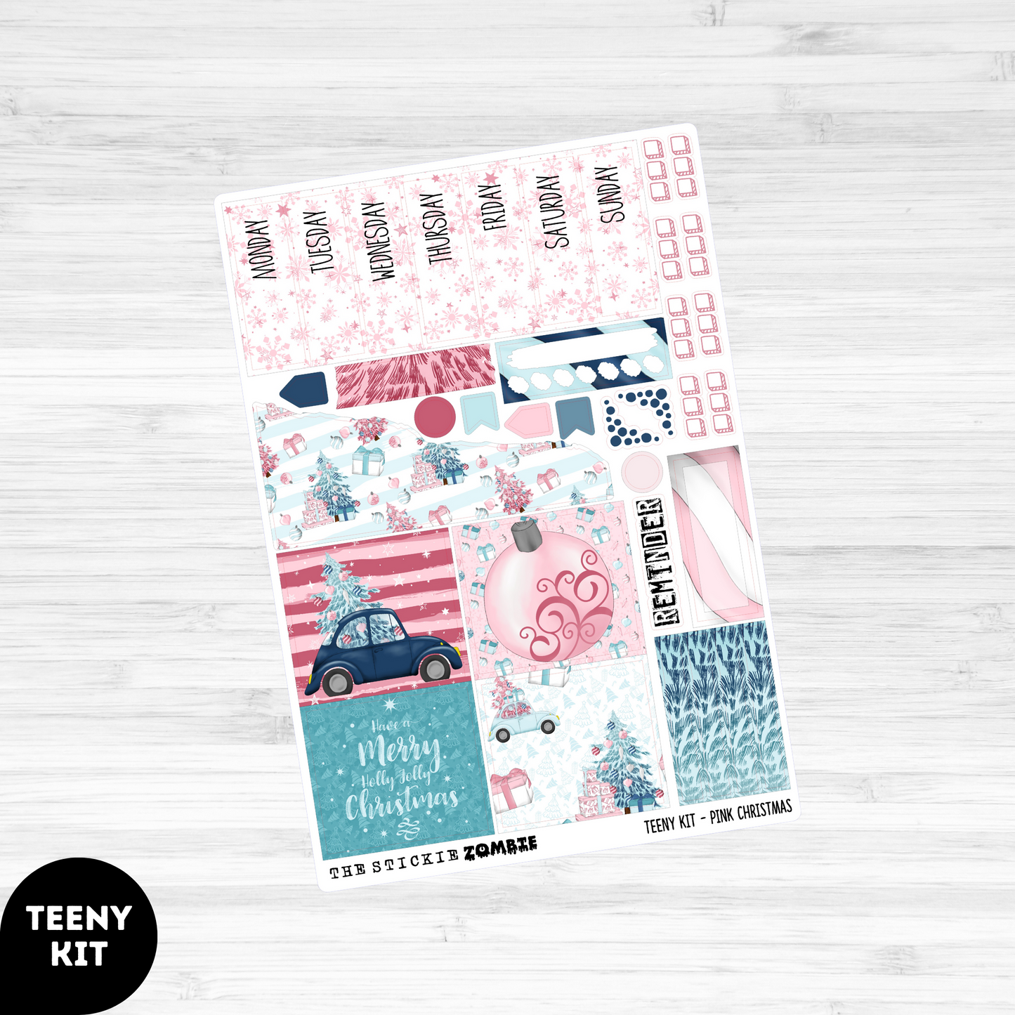 Teeny Vertical Kit / Pink Christmas