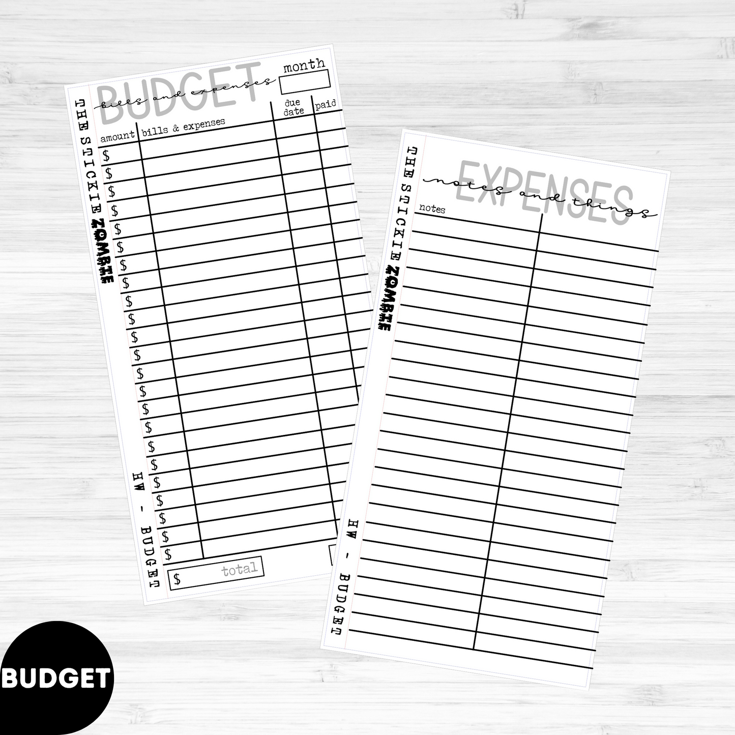 Tracker / Full Page / Budget